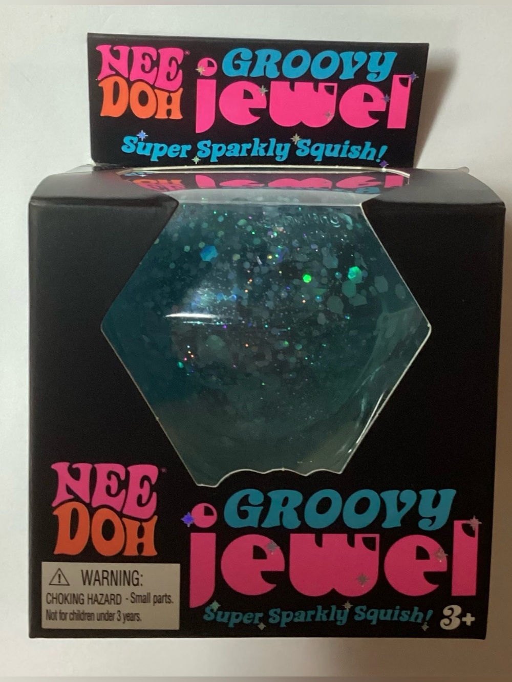 Authentic NEEDOH GROOVY JEWEL Super Sparkling Squish! 
RARE! Blue!